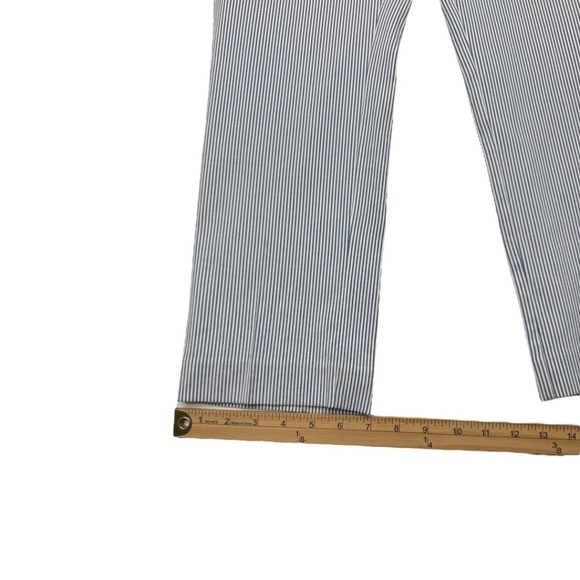 Ecru Madison Crop Straight Leg Blue Stripe Pant - Picture 11 of 14